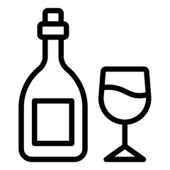 Wine italian alcohol icon