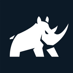 Logo Rhino geometric logo design