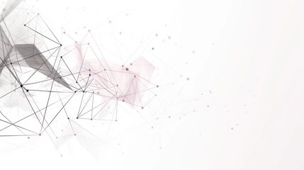 Abstract Geometric Network with Pink Highlights