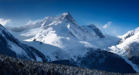 Fototapeta premium snow covered mountains in winter