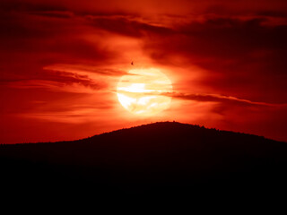 sunset in the mountains