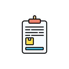 clipboard icon design with white background stock illustration