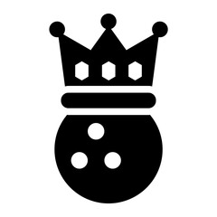 Bowling king crown icon representing championship and royalty