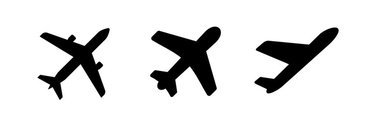 Airplane icon. plane icon set.