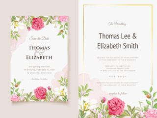 Beautifull Floral Wedding Invitation Template