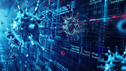 Obraz premium System hacking with info message. Background