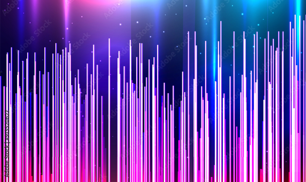 Poster abstract technology futuristic vertical lines with sparkles lights. technology vertical lines visual