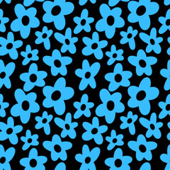 y2k seamless backdrop pattern of daisy flower groovy vibe