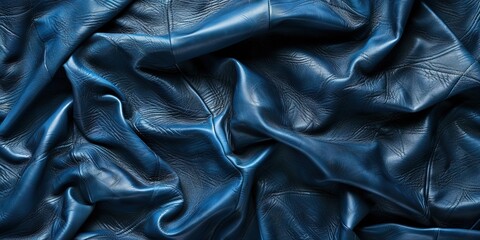 blue leather fabric