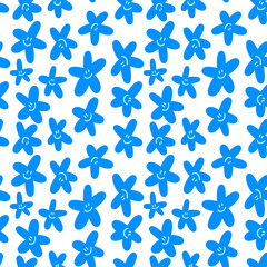 seamless smile daisy flower pattern for y2k 2000's mood repeatable patterns