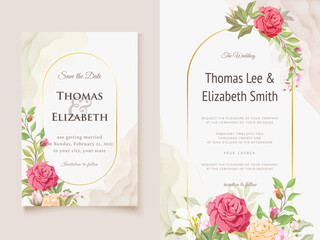Beautifull Floral Wedding Invitation Template