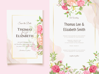 Beautifull Floral Wedding Invitation Template