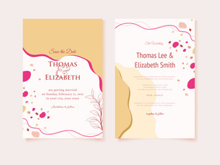 Memphis Style Wedding Invitation Template Design