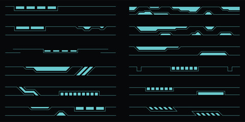 Sci-fi futuristic hud elements dashboard display virtual reality technology screen elements. User Interface set. Statistics, Data information infographic. Vector illustration