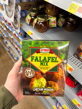 Ziyad brand of Falafel Mix inside a supermarket.