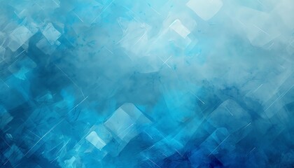 Abstract blue gradient background with diamond patterns, soft lighting,watercolor