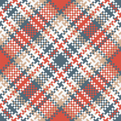 Tartan Plaid Vector Seamless Pattern. Checker Pattern. Seamless Tartan Illustration Vector Set for Scarf, Blanket, Other Modern Spring Summer Autumn Winter Holiday Fabric Print.