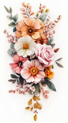 Beautiful floral arrangement featuring various colors and types of flowers, perfect for decoration or design inspiration.
