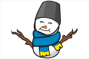 Cute snowman with Christmas Theme