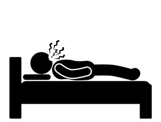 dtick figure illustration flat character snoring, noisy