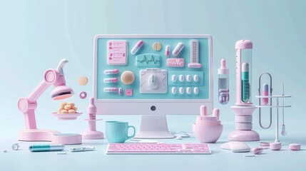 3D, illustration, realistic, isolated, white, background