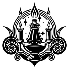Magic Candle Logo Design for Paraphernalia Company illustration