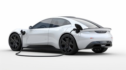Naklejka premium Electric vehicles, 3D illustration, realistic, isolated on white background