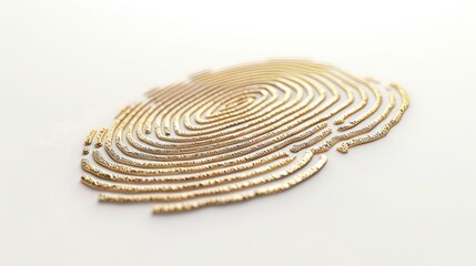 Biometric authentication, 3D illustration, realistic, isolated on white background