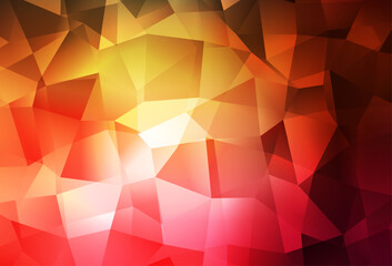 Obraz premium Dark Red, Yellow vector triangle mosaic background.