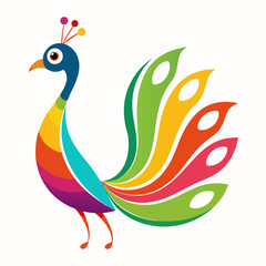 peacock feather vector illustration