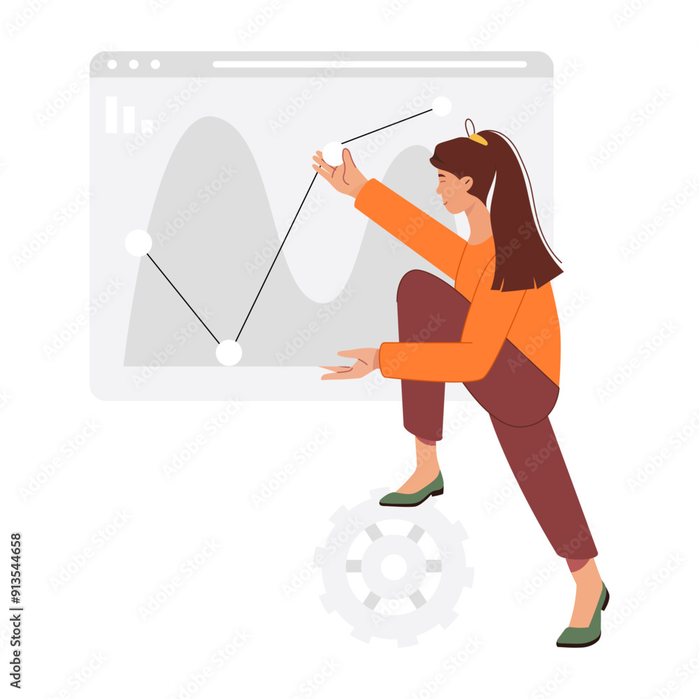 Canvas Prints web analysis illustration in flat style