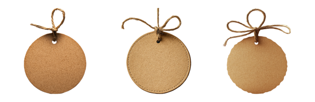 Blank tags set isolated on transparent background