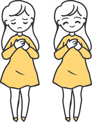 From Gloom to Glow Girl Changing Moods Moments. Ideal for use in educational materials about emotions, psychological discussions, or as part of storytelling projects.