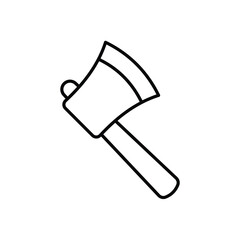 axe line icon with white background vector stock illustration