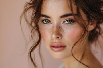 Obraz premium Radiant bride with natural makeup