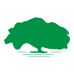 simple oak tree logo design vector icon graphics elements