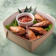 chicken wings with sauce