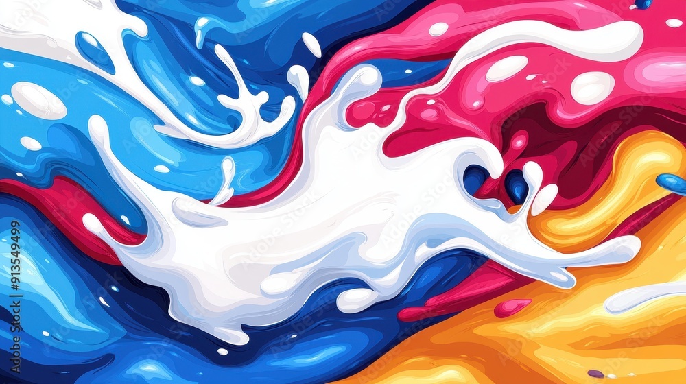 Poster experience dynamic liquid wave backgrounds bursting with vivid colors and modern textures for an eye