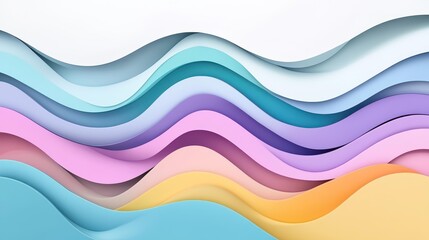 A modern abstract wave backdrop, perfect for product showcases or text presentations in vibrant, flat illustrated style.