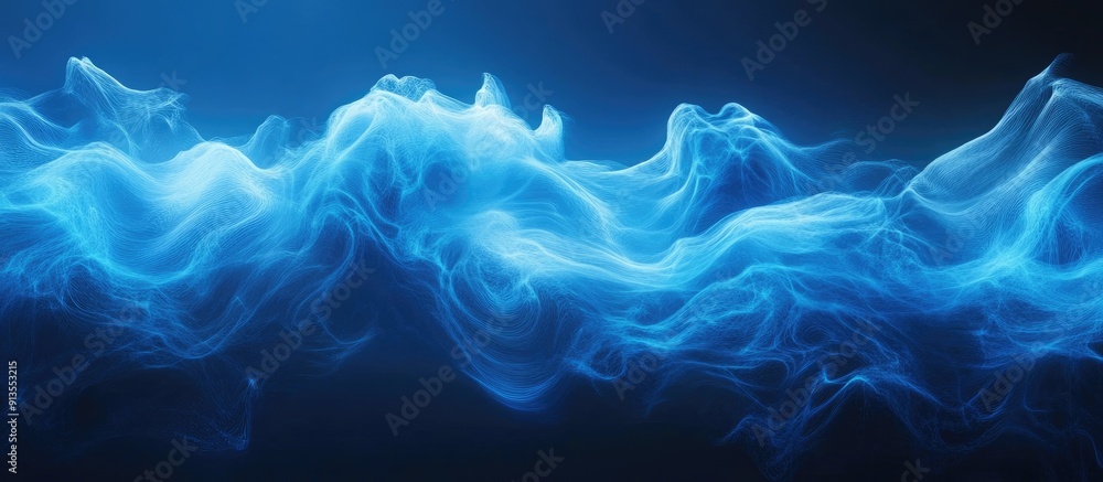 Aufkleber vibrant abstract waves in motion against a dynamic gradient backdrop captivating fluid dynamics with