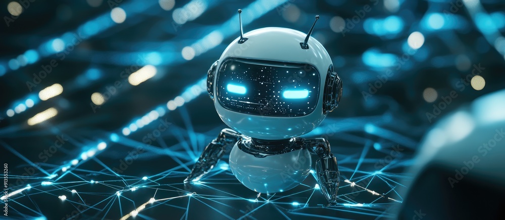 Poster innovative robotic process automation rpa technology a conceptual 3d illustration of business and ne