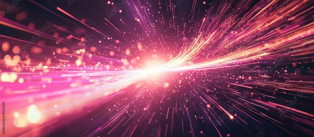 Poster futuristic abstract high speed light glare effect showcasing dynamic movement and energy