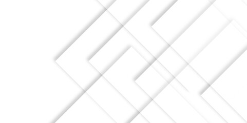 Abstract white background with diamond and triangle shapes layered in modern abstract pattern design.Grey white abstract square background geometry shine and layer element vector for presentation.	