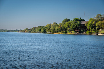 The Chobe River is the northern boundary of the Chobe National Park, Botswana in Africa