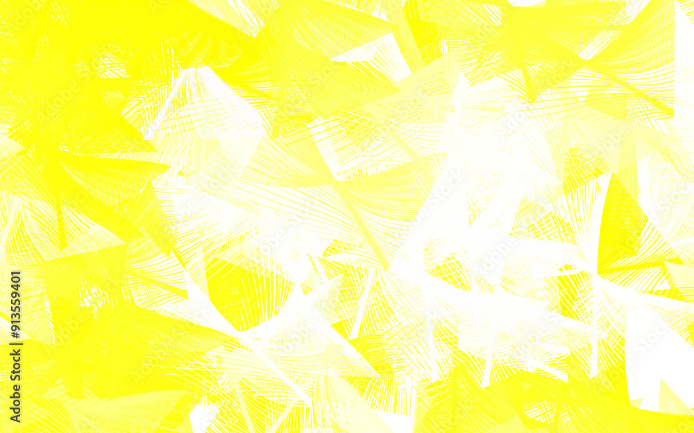 Poster light yellow vector texture with abstract forms.