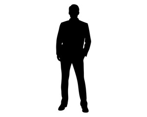 Vector Graphics of One Man Standing - Silhouette Artwork and Drawings