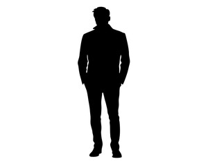 Vector Graphics of One Man Standing - Silhouette Artwork and Drawings