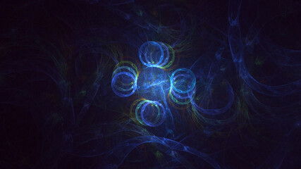 3D manual rendering abstract fractal light background. Its not AI Generatd illustration.