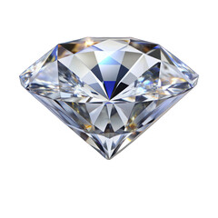 Fototapeta premium Silver diamond isolated on transparent background