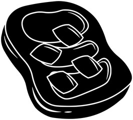 toaster illustration breakfast silhouette welsh logo bread icon food outline toast tasty kitchen rarebit meal snack toasted morning lunch shape cooking eat egg for vector graphic background